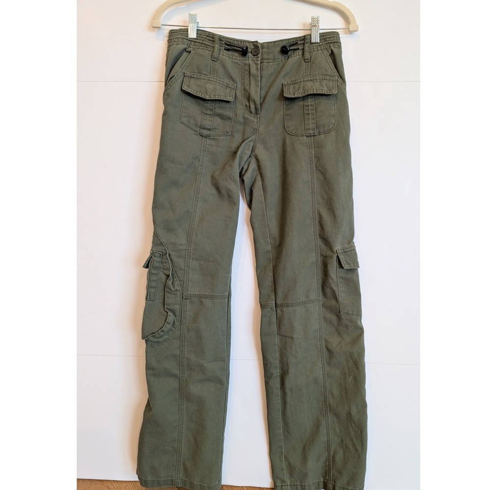 Brandy Melville J. Galt Olive Green Cargo Pants Straight Leg Utility Trousers